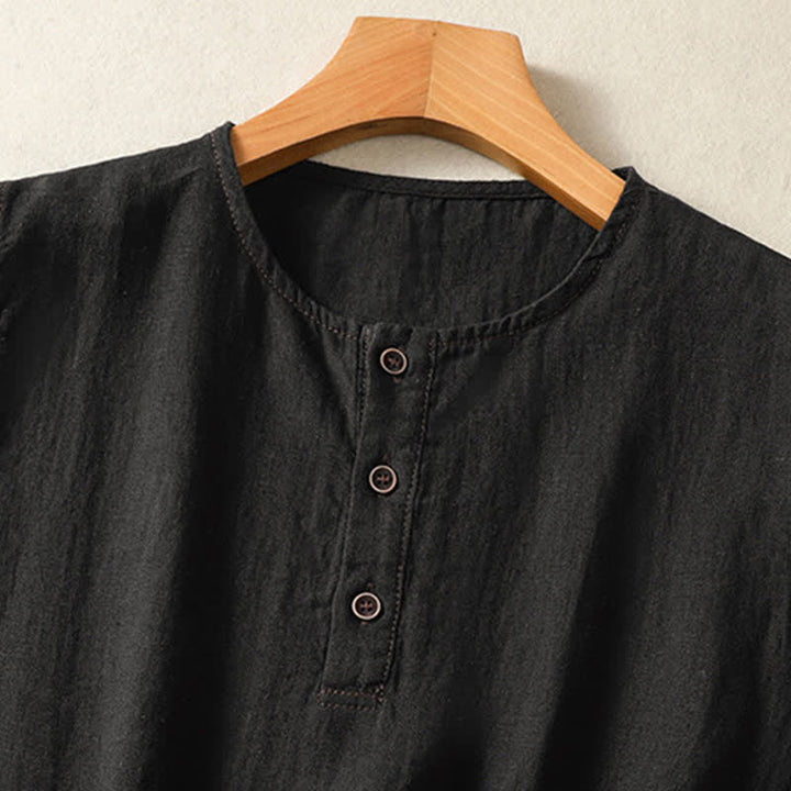 Buddha Stones Camicia senza maniche da donna estiva, casual, minimalista, con bottoni e tasca applicata. - image 9