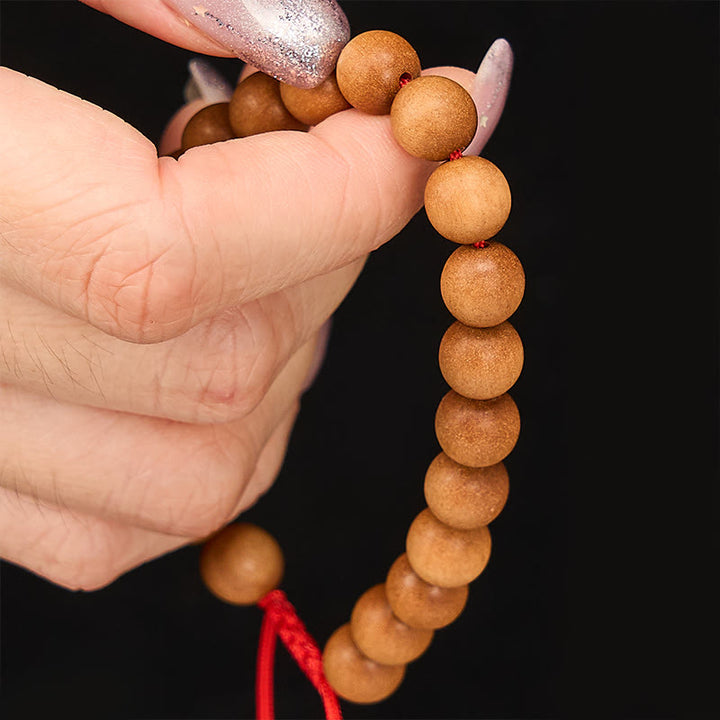 Buddha Stones Radicamento con sandalo, bracciale Mala con perline di sandalo tibetano. - image 7