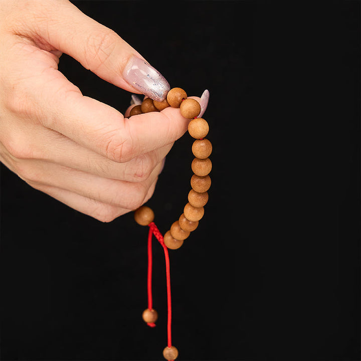 Buddha Stones Radicamento con sandalo, bracciale Mala con perline di sandalo tibetano. - image 6