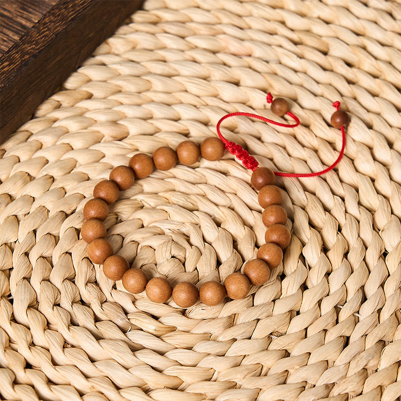 Buddha Stones Radicamento con sandalo, bracciale Mala con perline di sandalo tibetano. - image 1