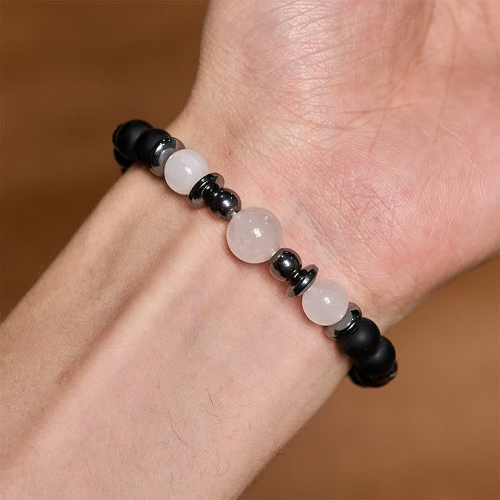 Buddha Stones Bracciale di sostegno con perline di ematite nera - image 6
