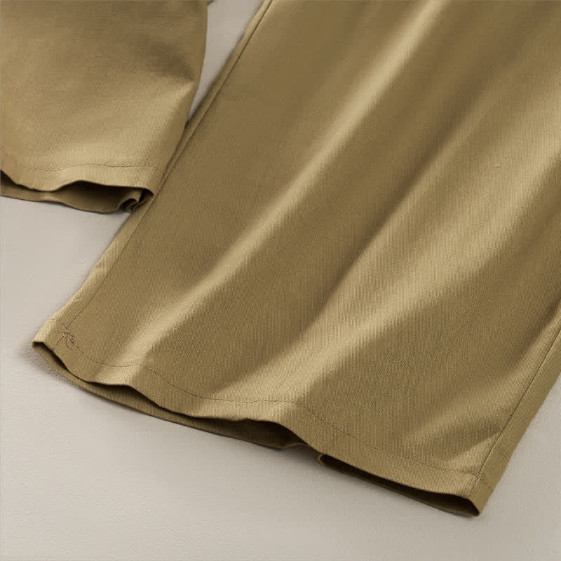 Buddha Stones Pantaloni corti da donna a gamba dritta con coulisse, elastico in vita e volant, ideali per primavera/estate. - image 7
