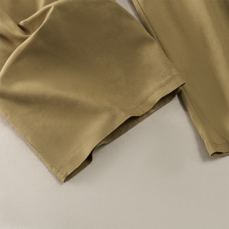 Buddha Stones Pantaloni corti da donna a gamba dritta con coulisse, elastico in vita e volant, ideali per primavera/estate. - image 8