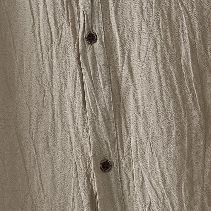 Buddha Stones Camicia da uomo estiva casual minimalista senza maniche con bottoni. - image 18
