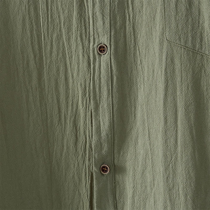 Buddha Stones Camicia da uomo estiva casual minimalista senza maniche con bottoni. - image 12