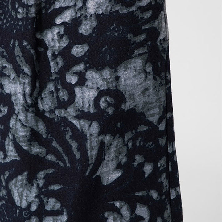 Buddha Stones Pantaloni corti da uomo estivi in ​​stile boho casual con coulisse e stampa astratta, gamba dritta e tasca. - image 15