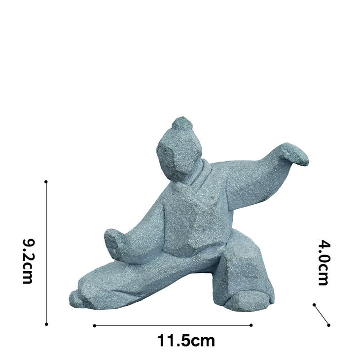 Buddha Stones Figura in resina Yin Yang Balance Tai Chi Decorazione vivente consapevole - Posizione bassa 11,5 × 4 × 9,2 cm - image 9