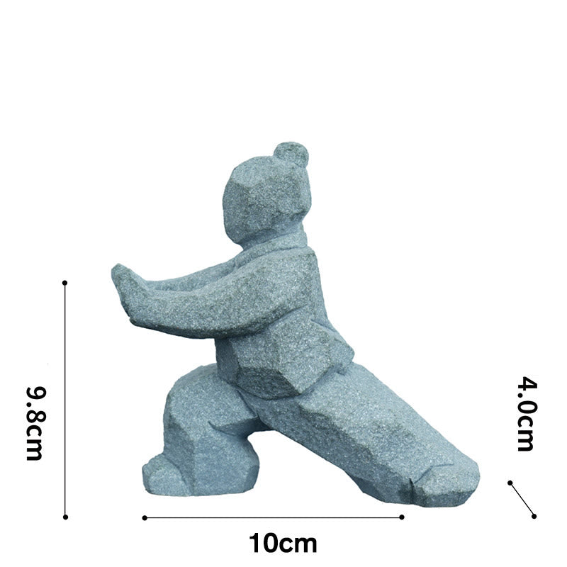 Buddha Stones Figura in resina Yin Yang Balance Tai Chi Decorazione vivente consapevole - Coda di passero afferrabile 10 × 4 × 9,8 cm - image 15