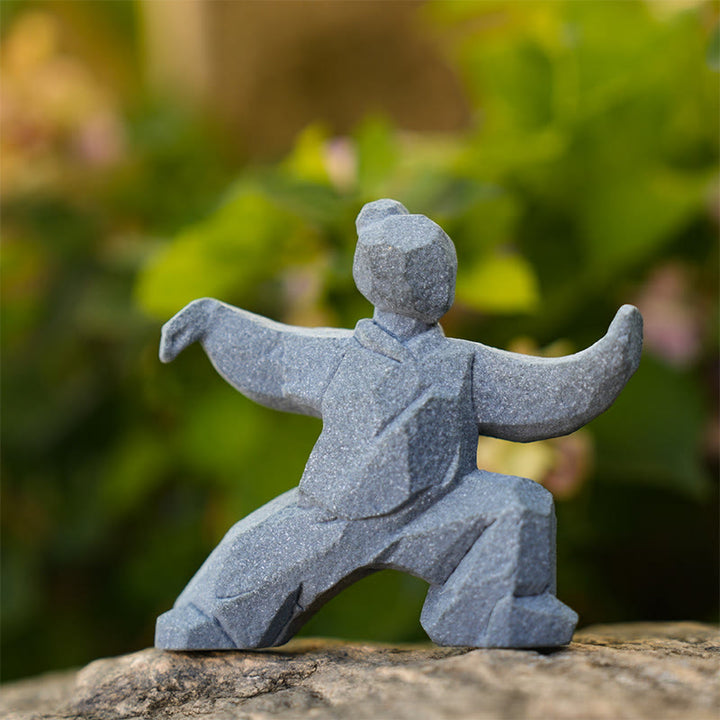Buddha Stones Figura in resina Yin Yang Balance Tai Chi Decorazione vivente consapevole - image 2