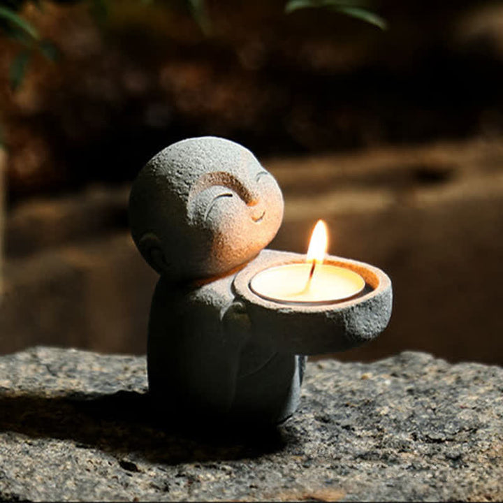 Buddha Stones Statua portacandele in resina a forma di Buddha della serenità (senza candela) - Buddha (Compassione ♥ Serenità) - image 0