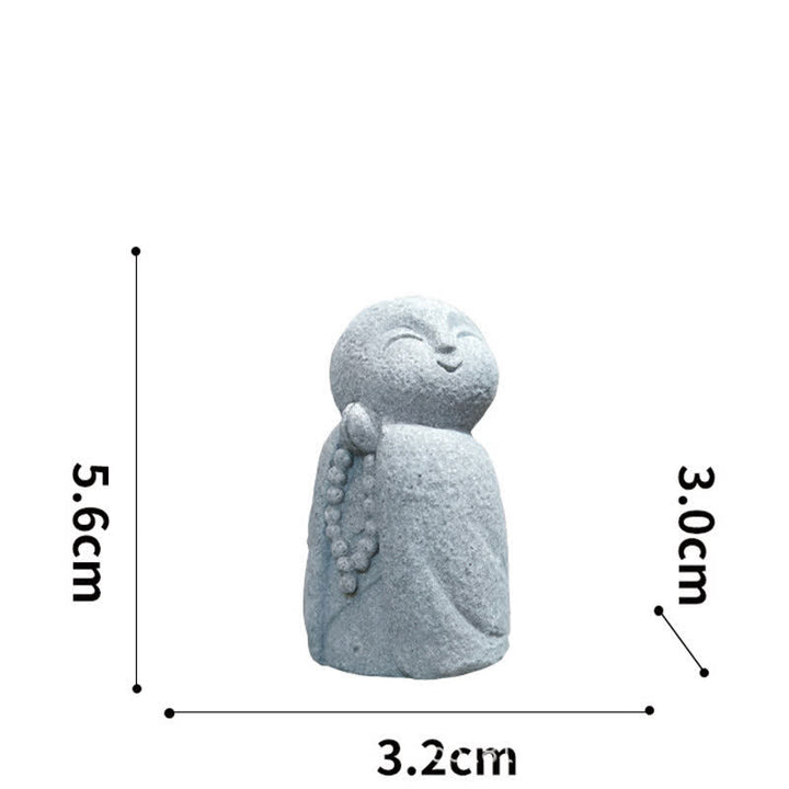 Buddha Stones Piccola statua in resina del Buddha Ksitigarbha in preghiera, raffigurante la compassione e la meditazione. - Rosari lunghi 5,6*3,2*3,0 cm - image 15