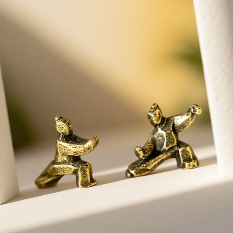 Buddha Stones Mini statuetta decorativa Zen del guerriero Tai Chi di Copper Harmony - image 11