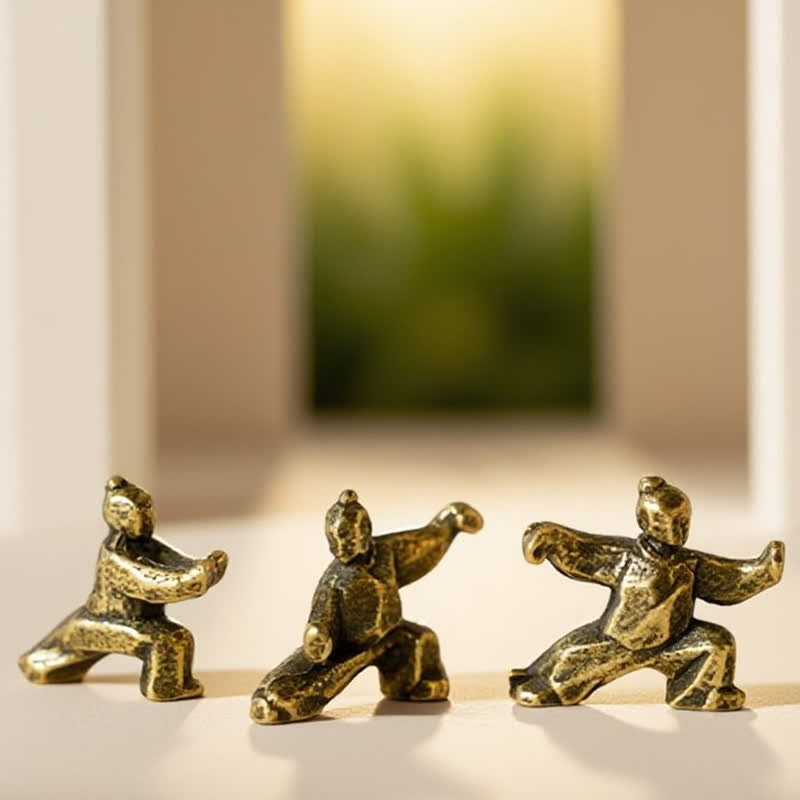 Buddha Stones Mini statuetta decorativa Zen del guerriero Tai Chi di Copper Harmony - image 10