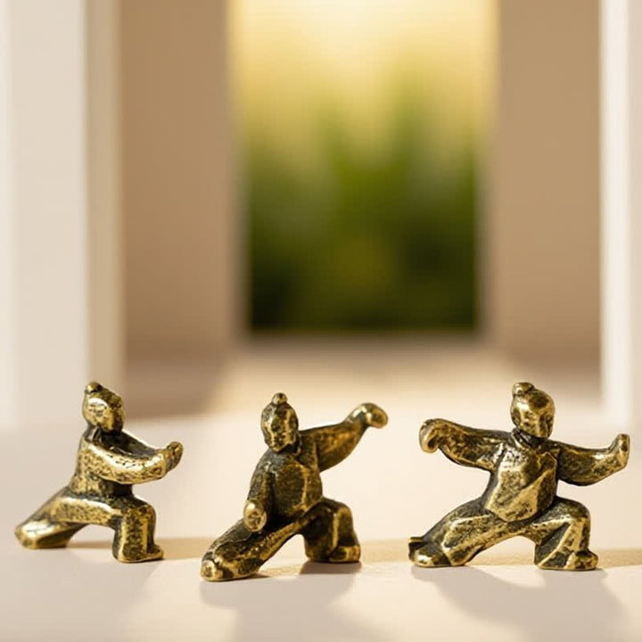 Buddha Stones Mini statuetta decorativa Zen del guerriero Tai Chi di Copper Harmony - image 10