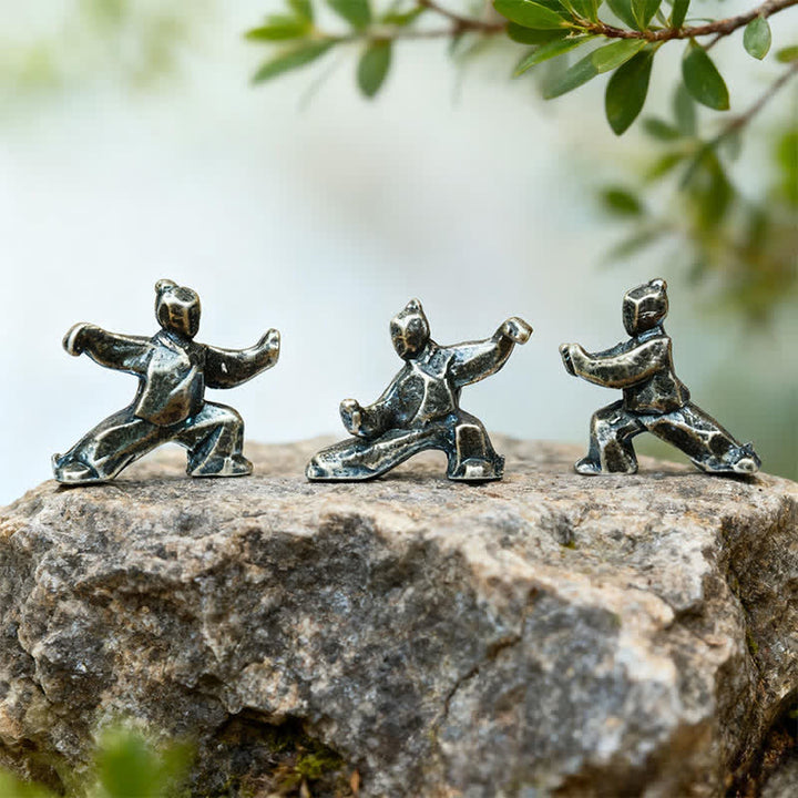 Buddha Stones Mini statuetta decorativa Zen del guerriero Tai Chi di Copper Harmony - image 5