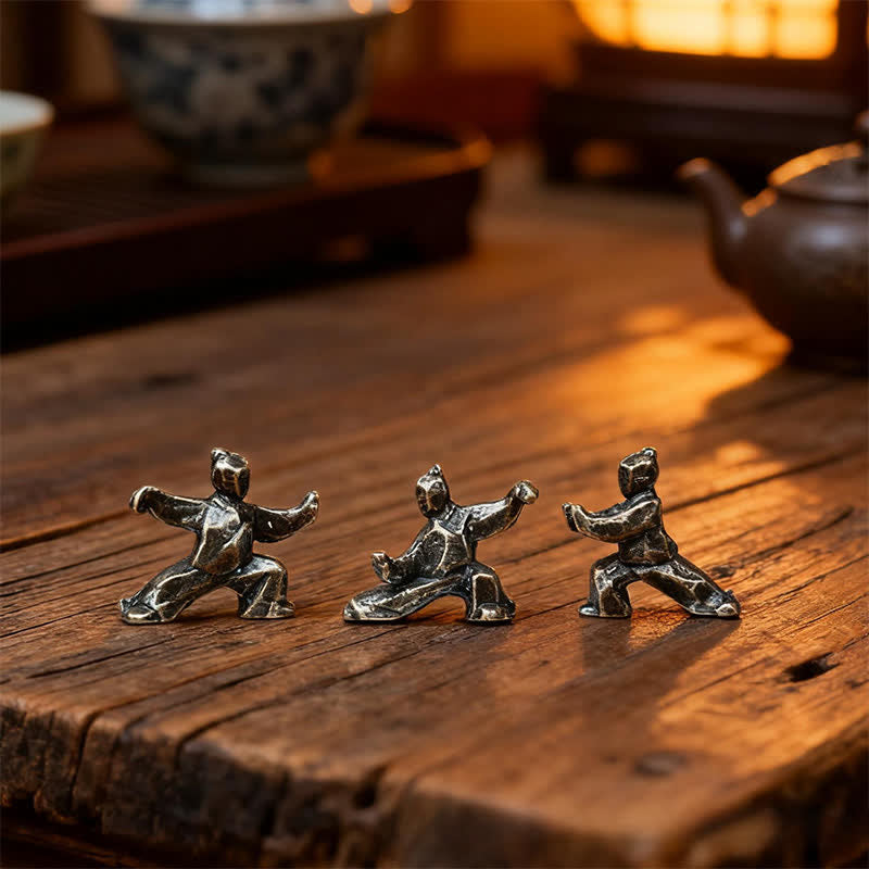 Buddha Stones Mini statuetta decorativa Zen del guerriero Tai Chi di Copper Harmony - image 7
