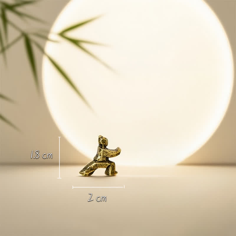 Buddha Stones Mini statuetta decorativa Zen del guerriero Tai Chi di Copper Harmony - Posizione bassa 2*1,8 cm - image 3