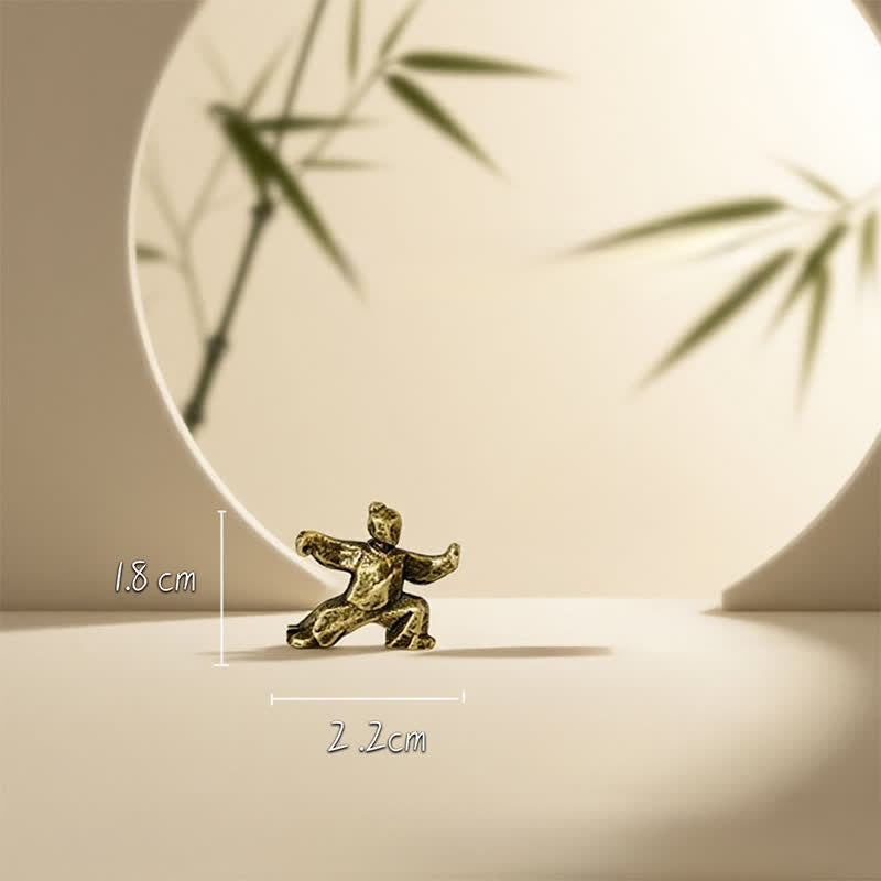 Buddha Stones Mini statuetta decorativa Zen del guerriero Tai Chi di Copper Harmony - Distanza laterale 2,2*1,8 cm - image 1