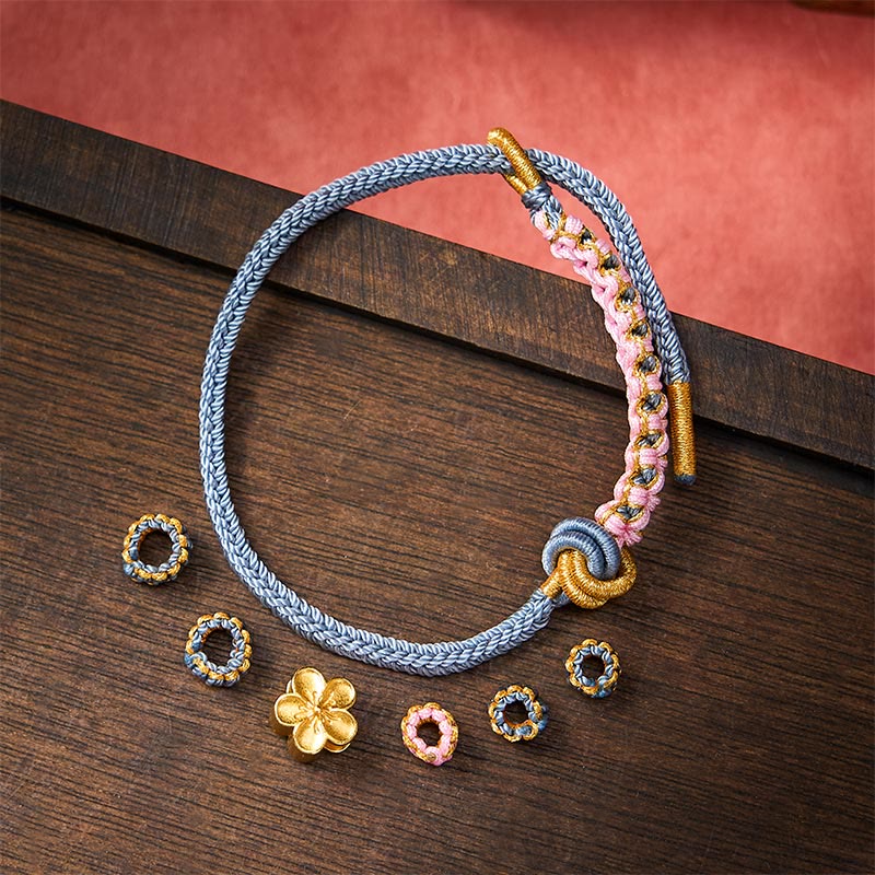 Buddha Stones Bracciale regolabile con nodo a corda intrecciata - image 36