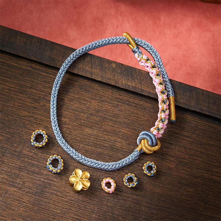 Buddha Stones Bracciale regolabile con nodo a corda intrecciata - image 36