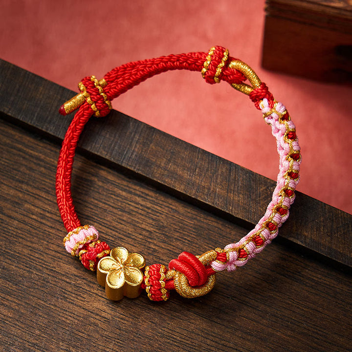 Buddha Stones Bracciale regolabile con nodo a corda intrecciata - image 1