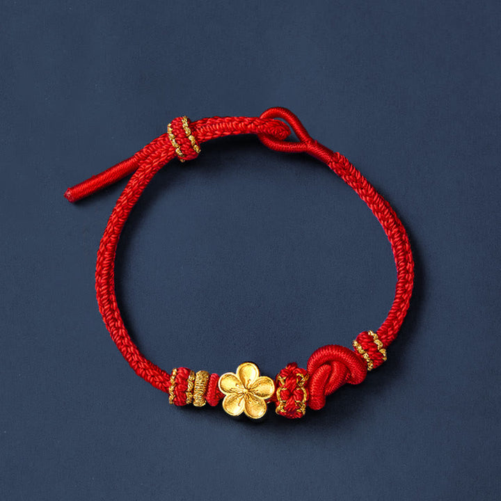 Buddha Stones Bracciale regolabile con nodo a corda intrecciata a forma di fiore - image 9