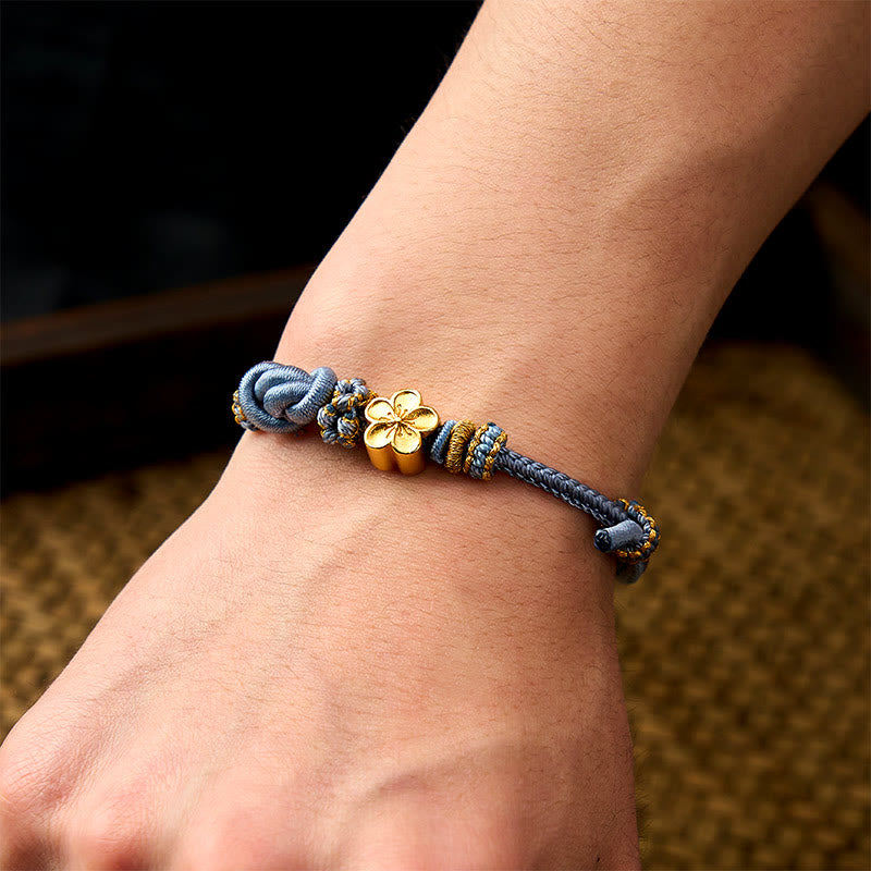 Buddha Stones Bracciale regolabile con nodo a corda intrecciata a forma di fiore - image 25