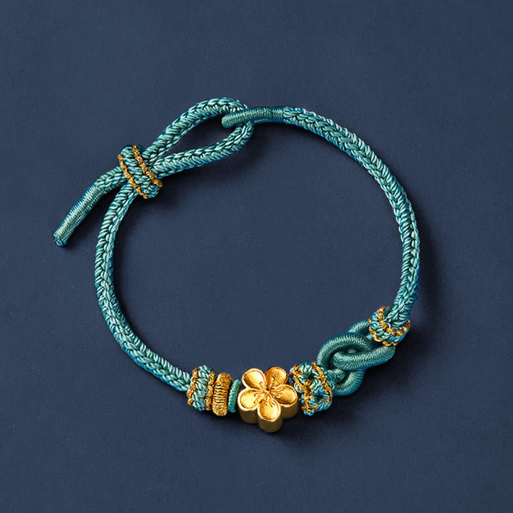Buddha Stones Bracciale regolabile con nodo a corda intrecciata a forma di fiore - image 17