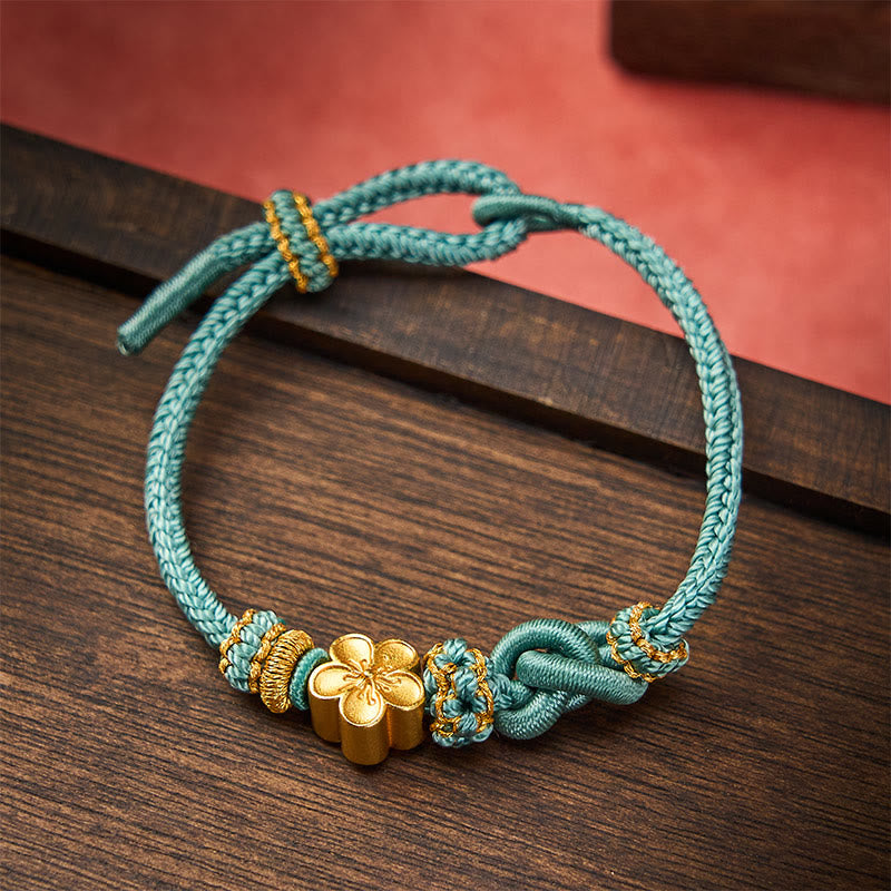 Buddha Stones Bracciale regolabile con nodo a corda intrecciata a forma di fiore - image 15