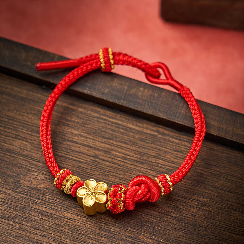 Buddha Stones Bracciale regolabile con nodo a corda intrecciata a forma di fiore - image 8