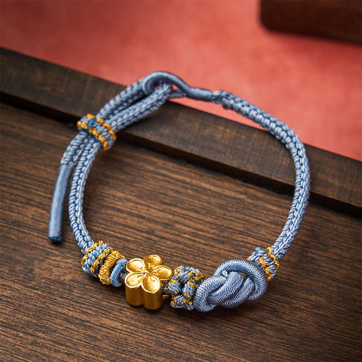 Buddha Stones Bracciale regolabile con nodo a corda intrecciata a forma di fiore - image 21