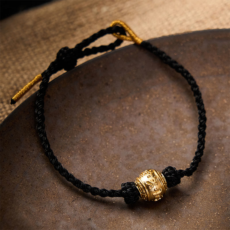 Buddha Stones Braccialetto fai da te regolabile Om Mani Padme Hum con cordino rosso intrecciato a mano - image 17