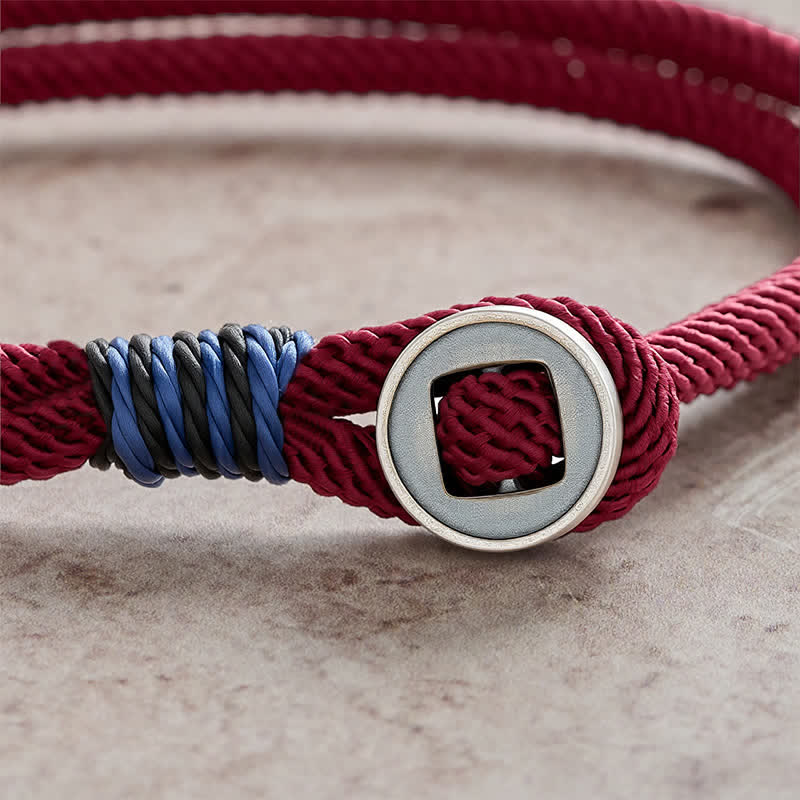 Buddha Stones Bracciale protettivo a doppio giro con bottoni in argento sterling 925 - image 4