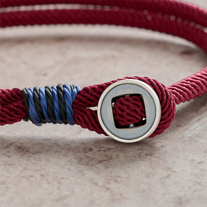 Buddha Stones Bracciale protettivo a doppio giro con bottoni in argento sterling 925 - image 4