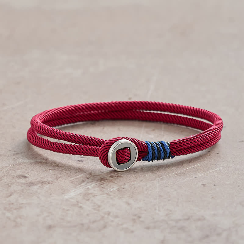 Buddha Stones Bracciale protettivo a doppio giro con bottoni in argento sterling 925 - image 1