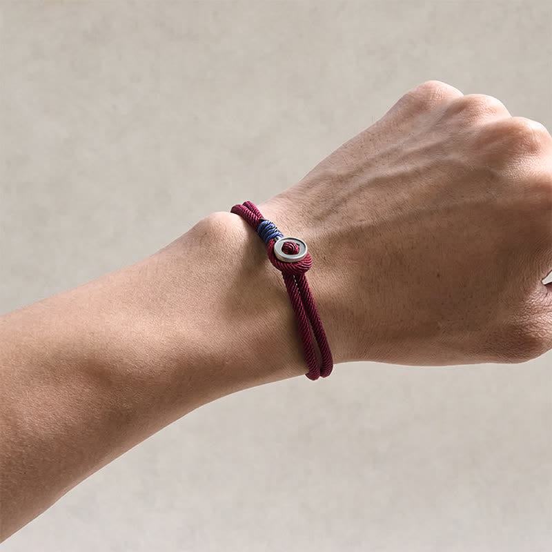 Buddha Stones Bracciale protettivo a doppio giro con bottoni in argento sterling 925 - image 2