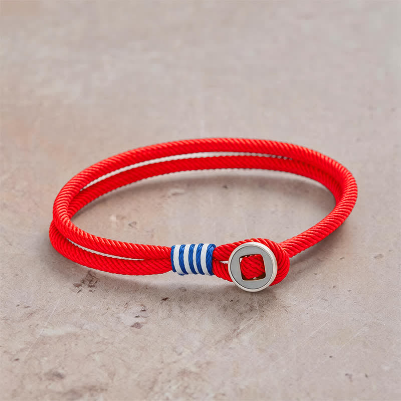 Buddha Stones Bracciale protettivo a doppio giro con bottoni in argento sterling 925 - Rosso - Circonferenza del polso: 7,9–8,2 pollici (20–21 cm) - image 10
