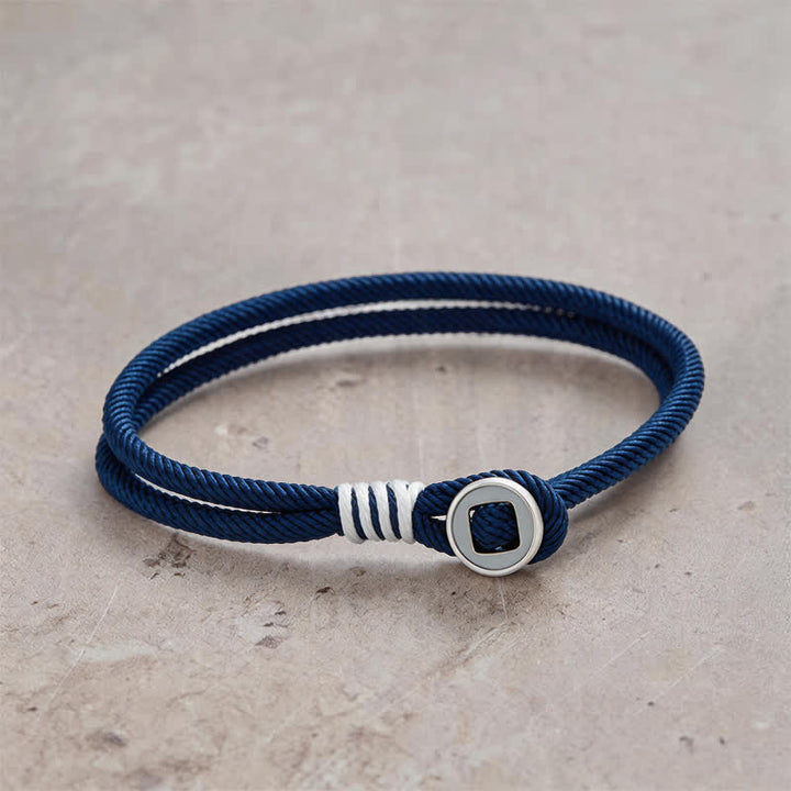 Buddha Stones Bracciale protettivo a doppio giro con bottoni in argento sterling 925 - Blu navy - Circonferenza del polso: 7,9–8,2 pollici (20–21 cm) - image 13