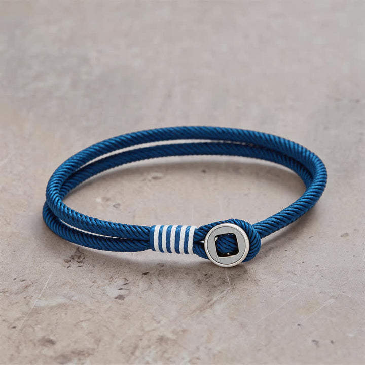 Buddha Stones Bracciale protettivo a doppio giro con bottoni in argento sterling 925 - Blu pavone - Circonferenza del polso: 7,9–8,2 pollici (20–21 cm) - image 9