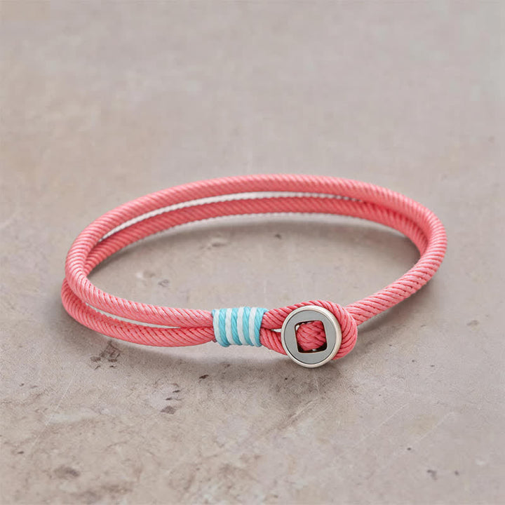 Buddha Stones Bracciale protettivo a doppio giro con bottoni in argento sterling 925 - Rosa - Circonferenza del polso: 7,9–8,2 pollici (20–21 cm) - image 12