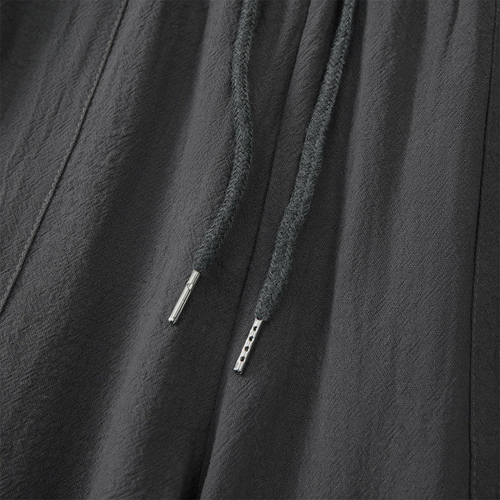 Buddha Stones Pantaloni capri estivi casual da uomo con coulisse, gamba dritta e tasche. - image 18