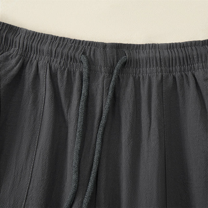 Buddha Stones Pantaloni capri estivi casual da uomo con coulisse, gamba dritta e tasche. - image 17