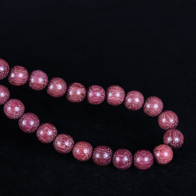 Buddha Stones Mala naturale di zucca Peltogyne con 108 perle - image 19