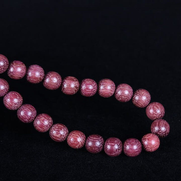 Buddha Stones Mala naturale di zucca Peltogyne con 108 perle - image 19