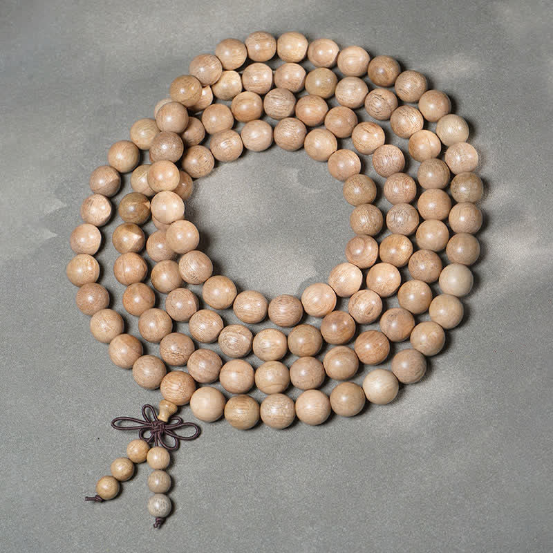 Buddha Stones Mala di perle in legno di canfora naturale, con 108 perle, della serie "Perseverance". - 12 mm - image 9