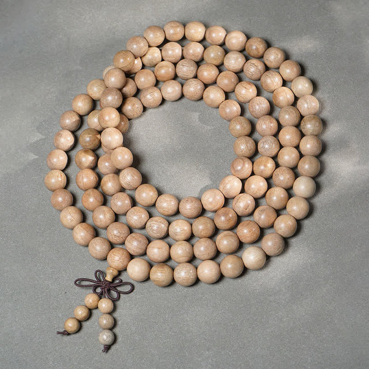 Buddha Stones Mala di perle in legno di canfora naturale, con 108 perle, della serie "Perseverance". - 12 mm - image 9