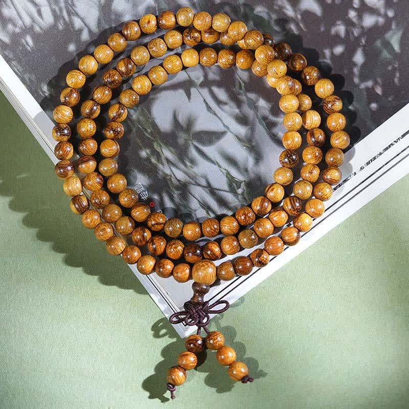 Buddha Stones Mala Harmony a 108 perle in legno di marmo naturale - image 2