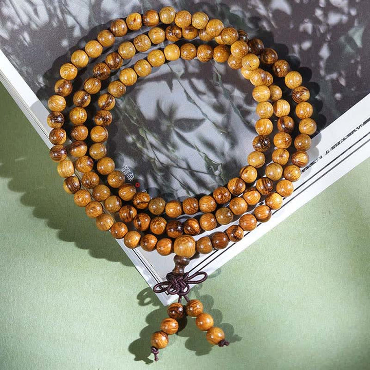 Buddha Stones Mala Harmony a 108 perle in legno di marmo naturale - image 2