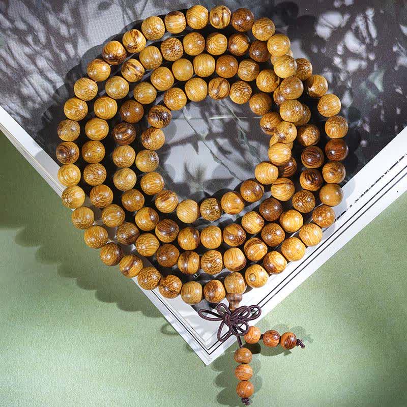 Buddha Stones Mala Harmony a 108 perle in legno di marmo naturale - 8 mm - image 3
