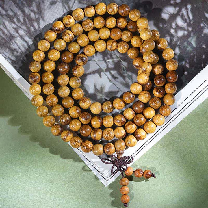 Buddha Stones Mala Harmony a 108 perle in legno di marmo naturale - 8 mm - image 3